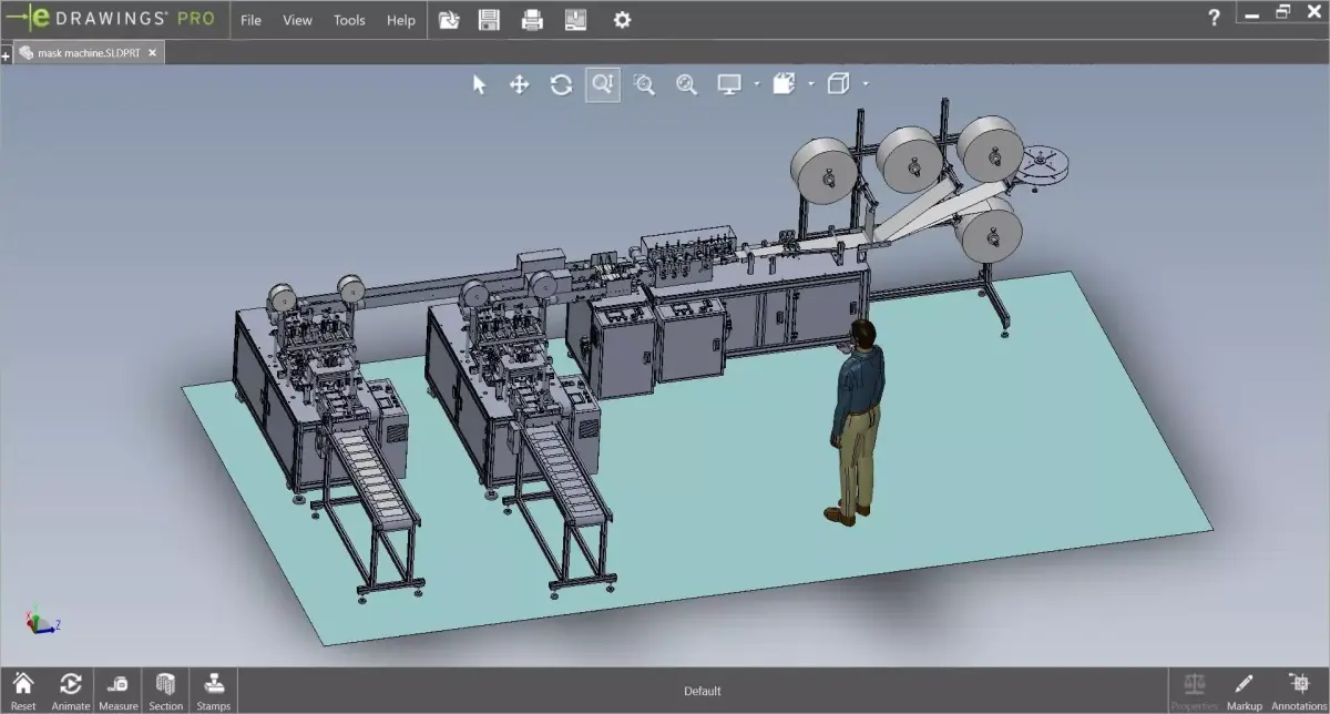 fully automatic - face mask machine 8 3D model