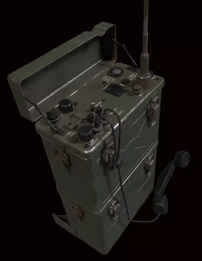BC-1000 World War 2 Military Radio Low-poly 3D model