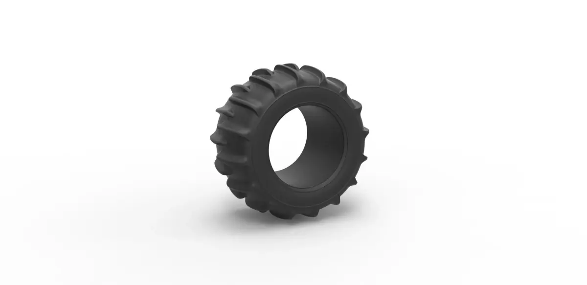 Dune buggy rear tire 10 Scale 1 to 25 3D print model