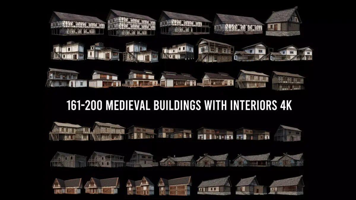 161-200 OLD MEDIEVAL BUILDINGS PACK 4K Textures GameReady purchase