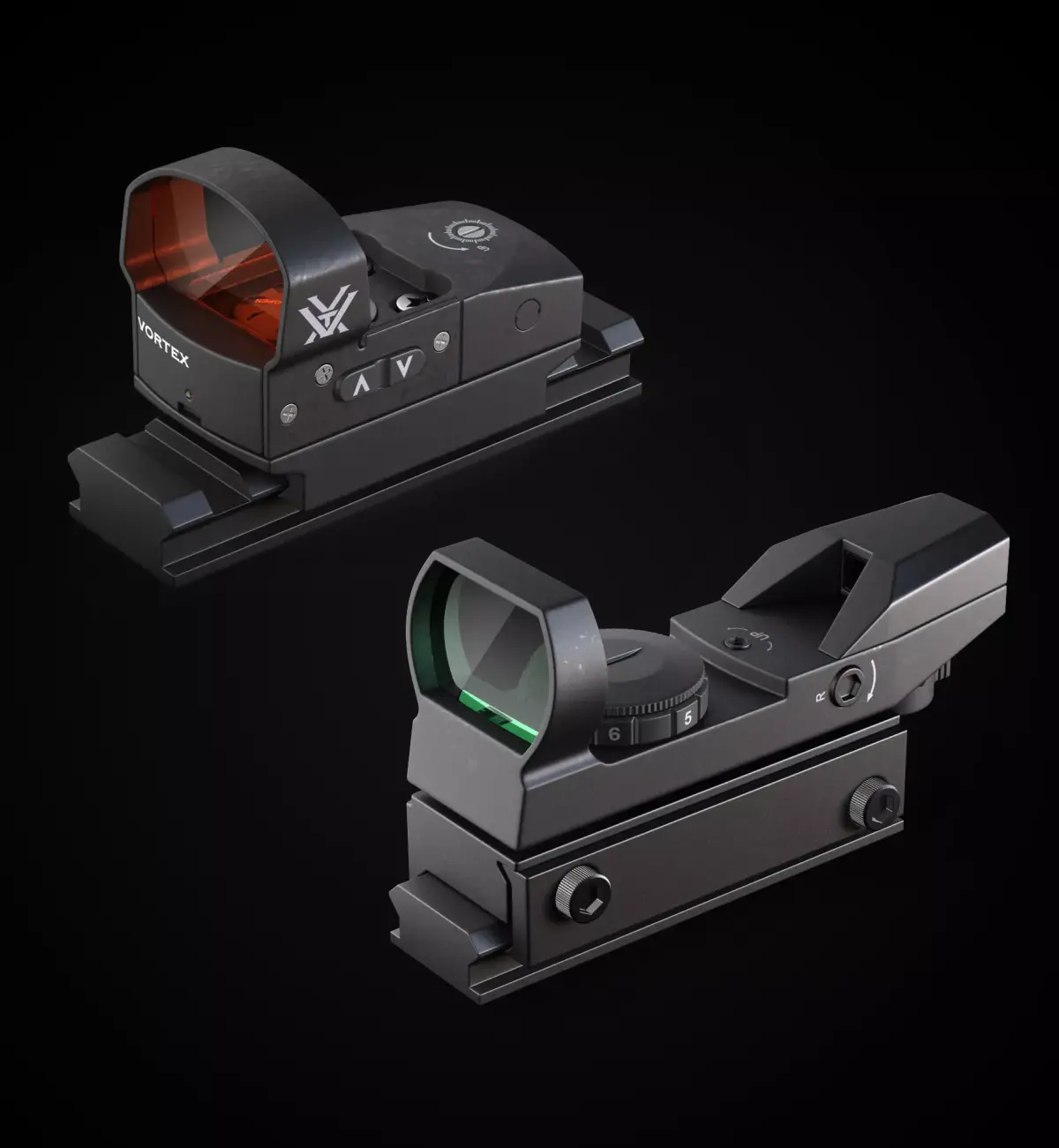 Red Dot reflex and Vortex Venom 3D model