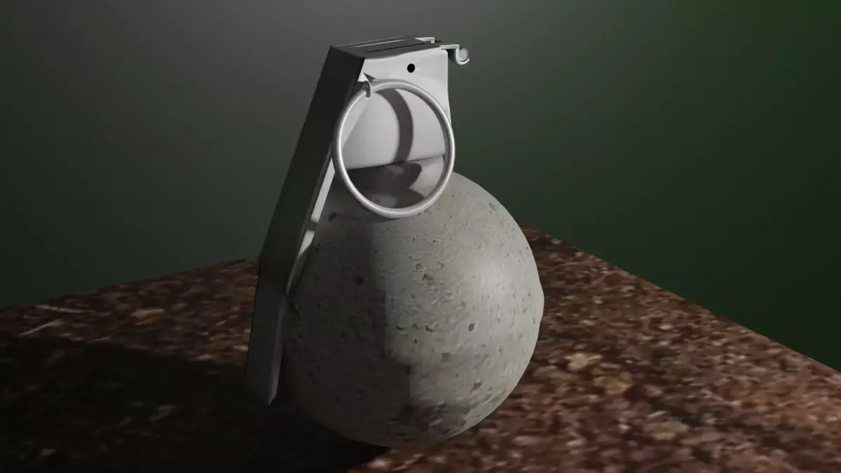 Grenade Baseball Low-poly 3D model