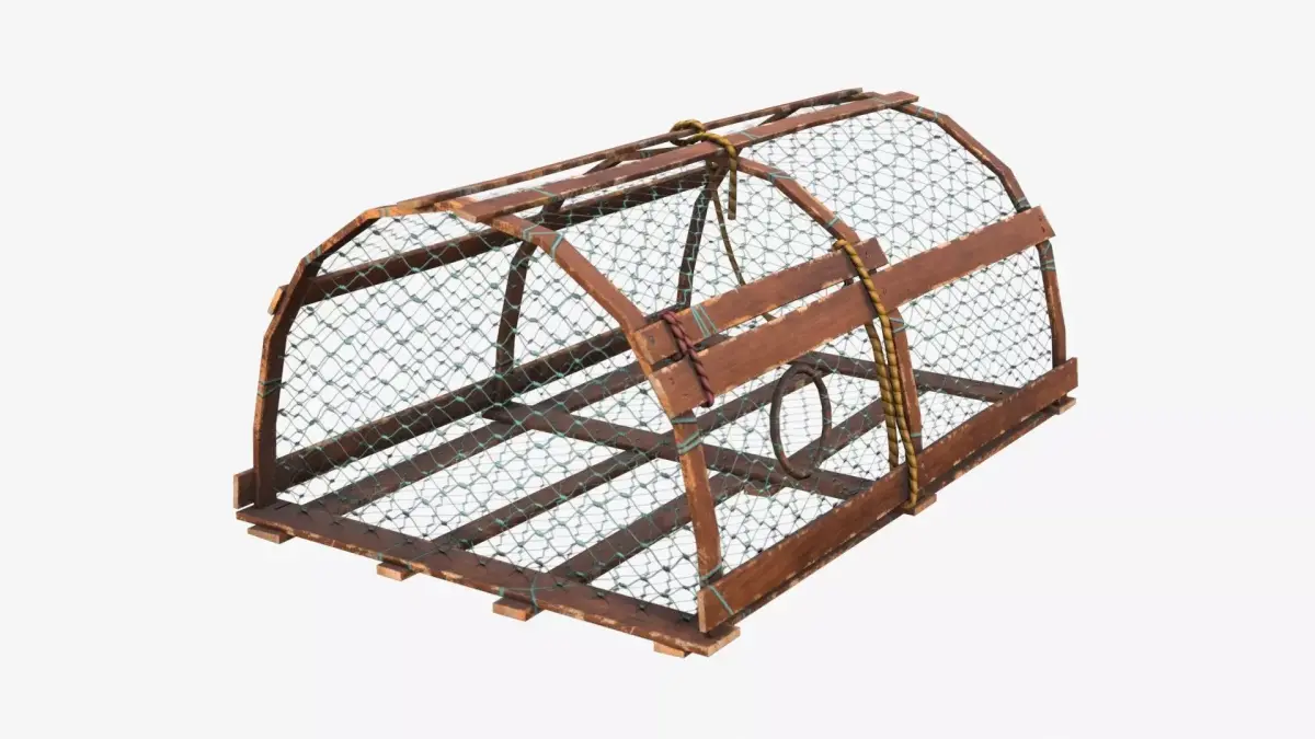 Crab Trap 02 Low-poly 3D model