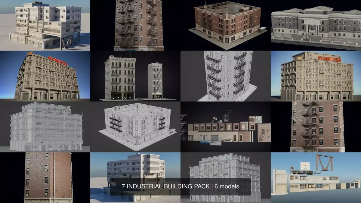 7 INDUSTRIAL BUILDING PACK purchase