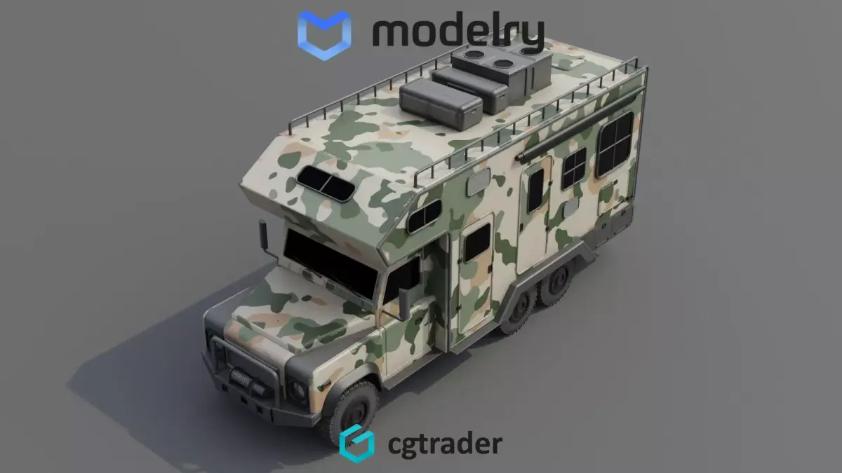 Off road Camping Trailer 3D model purchase