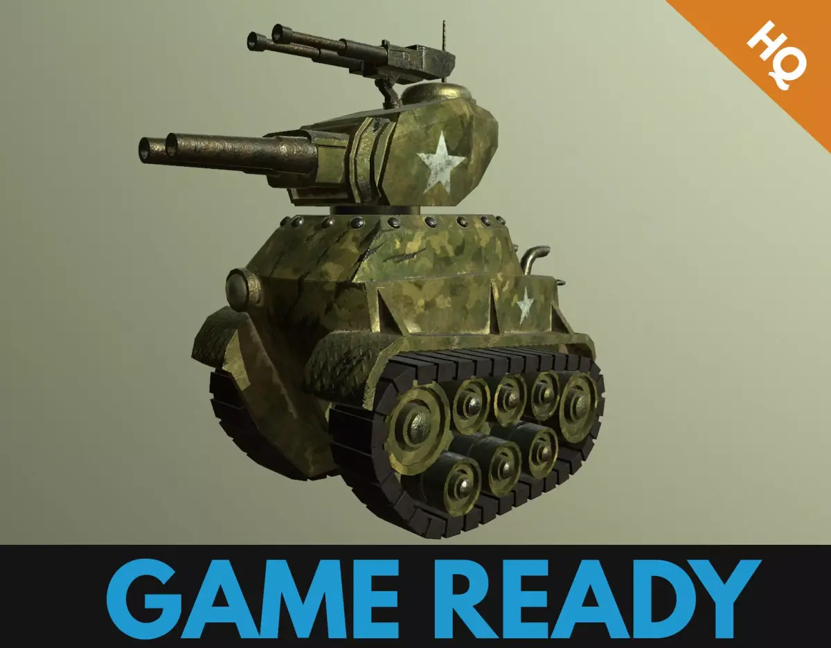 Tank  PBR  03  Low-poly 3D model