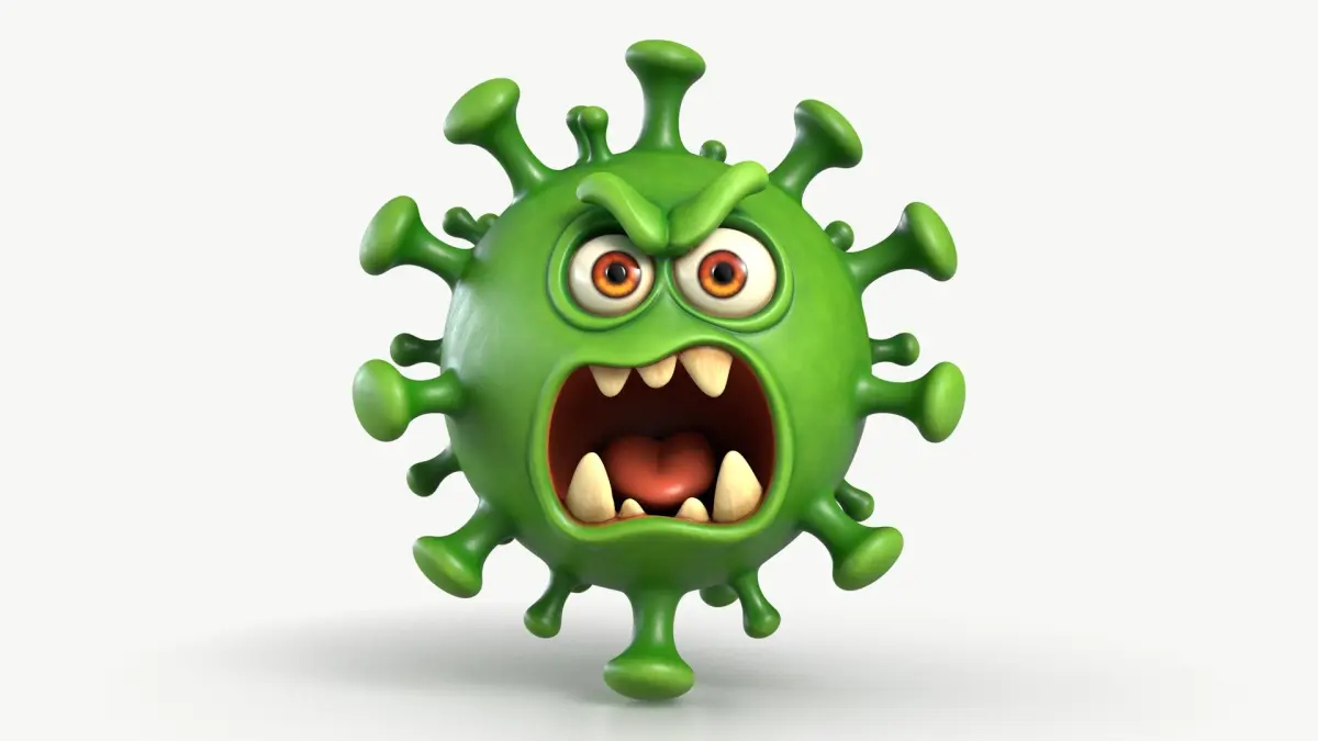 Cartoon Virus 1 3D model
