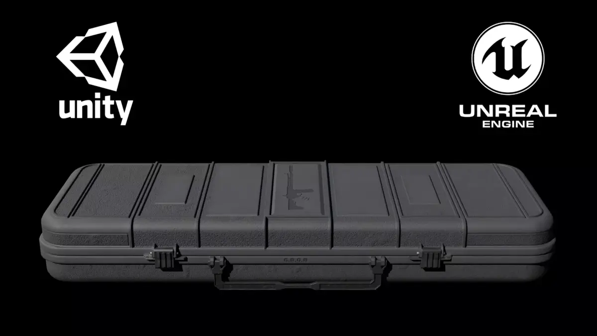 Large weapon case Low-poly 3D model