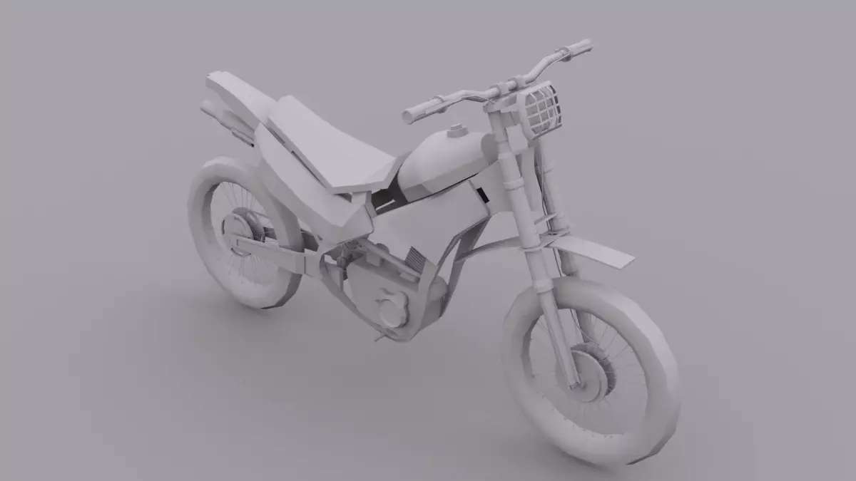 dirt bike  Low-poly 3D model