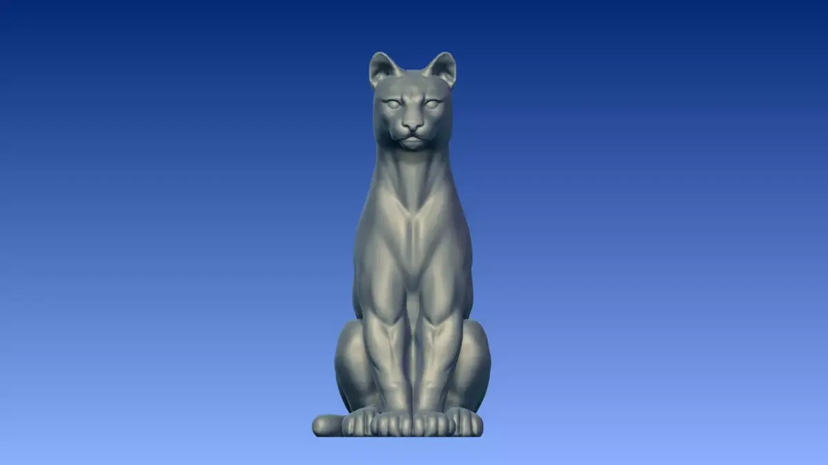 Sitting puma 3D model