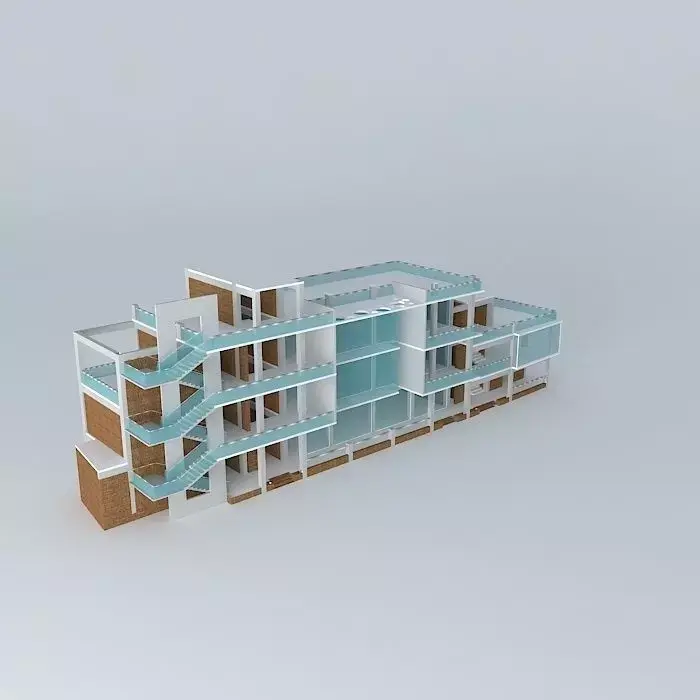 small office service building 3D model