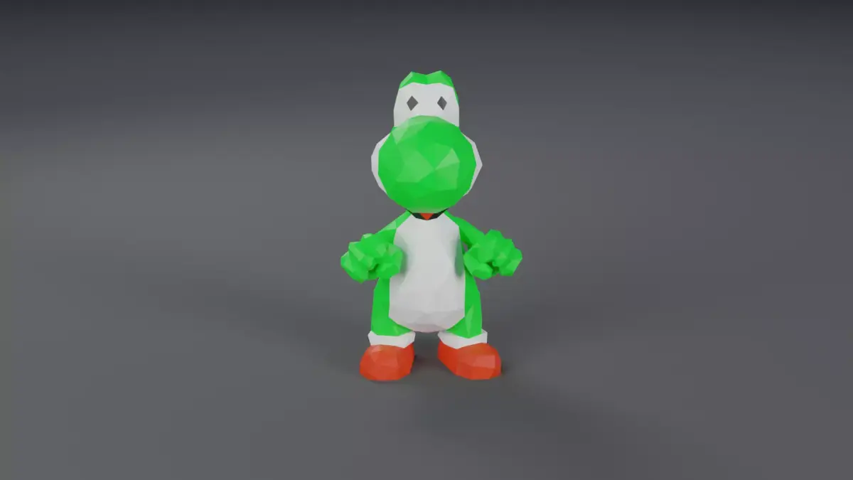 Low-Poly Yoshi nintendo 3D model