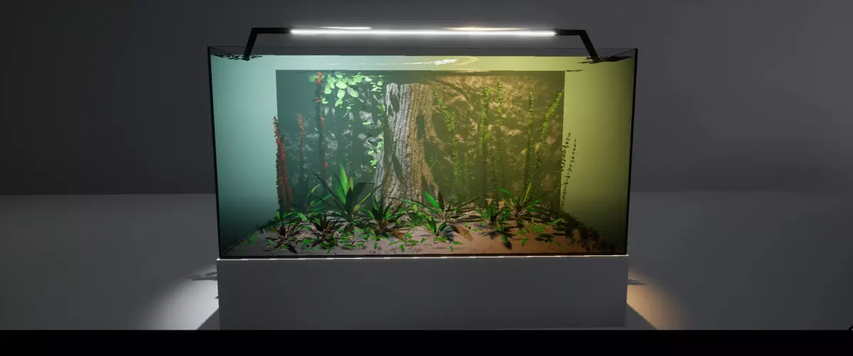 Aquariums Customizable Low-poly 3D model