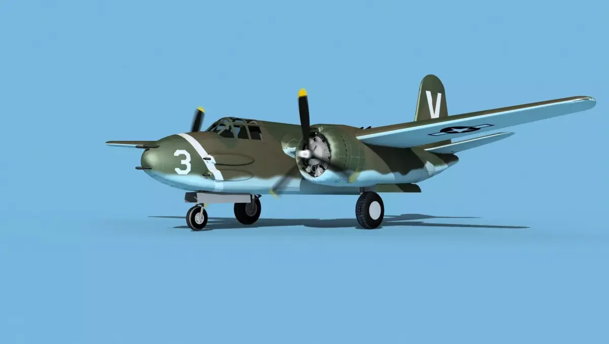 Douglas A-20G Havoc V05 3D model