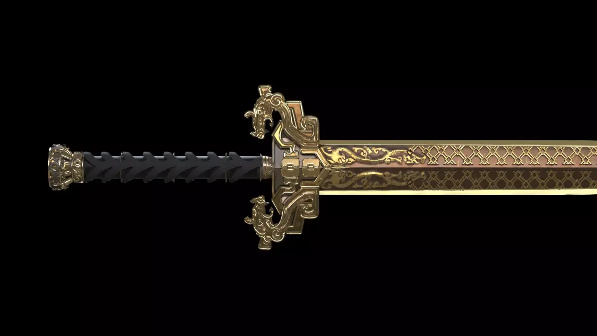 Shang Fangs sword weapon sword King  bronze 3D model