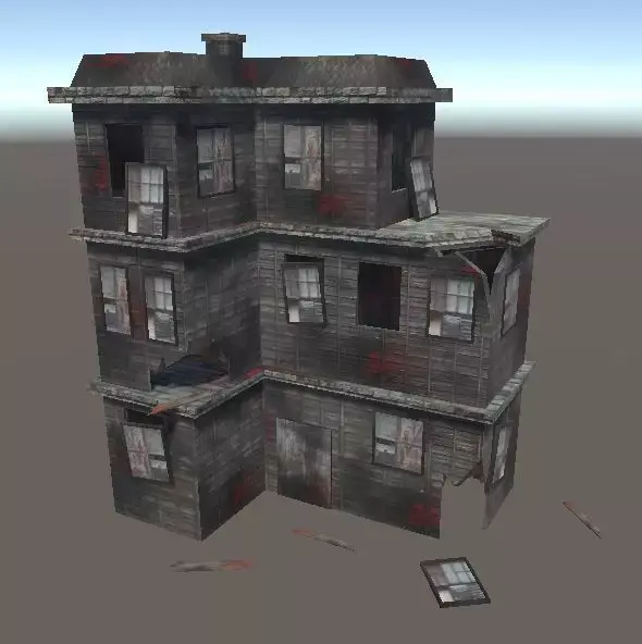 firefighter package add truck  house 3D model
