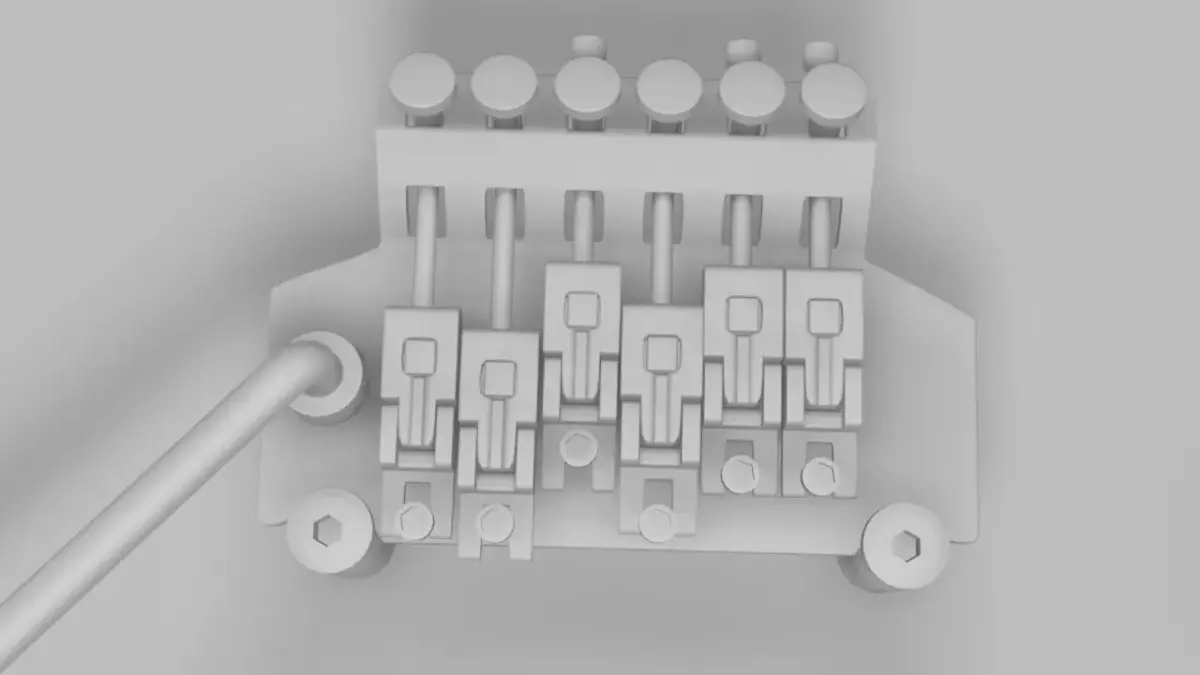 Tremolo Floating System Guitar Bridge Free 3D model