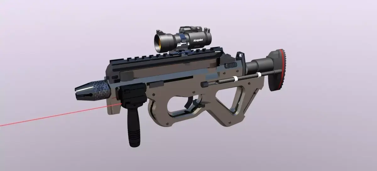  The cz805 is an assault rifle Low-poly 3D model