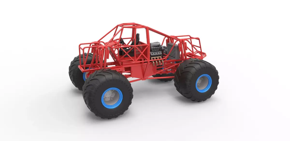 Monster truck base Scale 1 to 25 3D print model