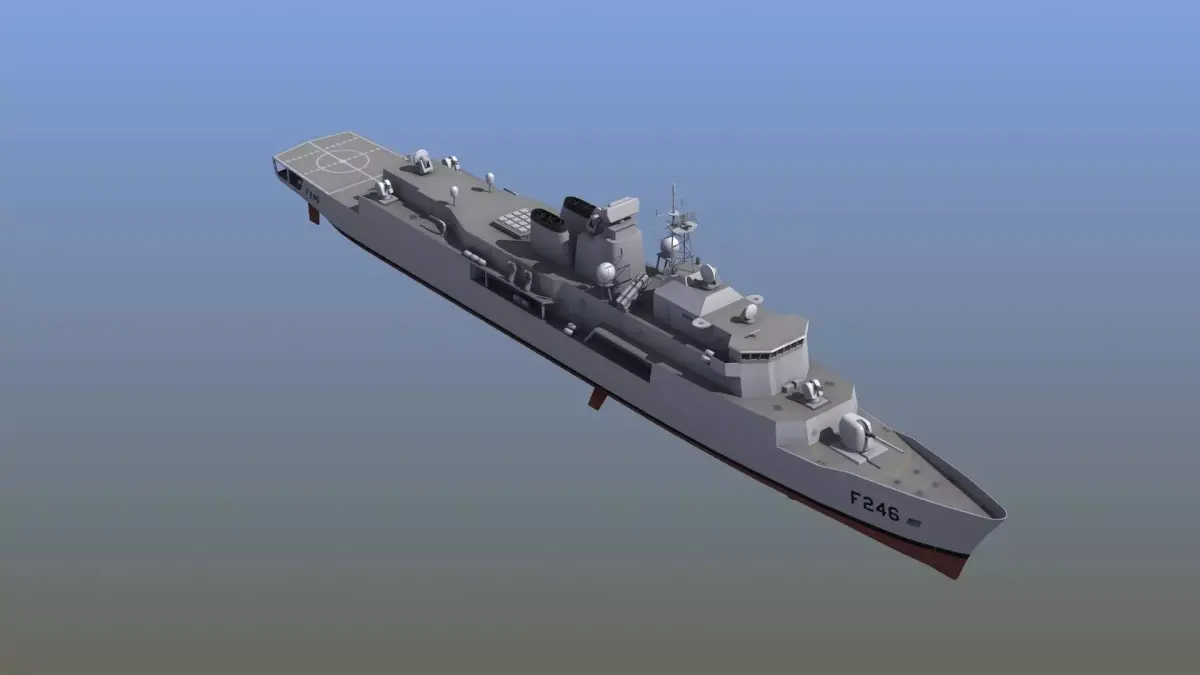 MEKO 200 Frigate Low-poly 3D model