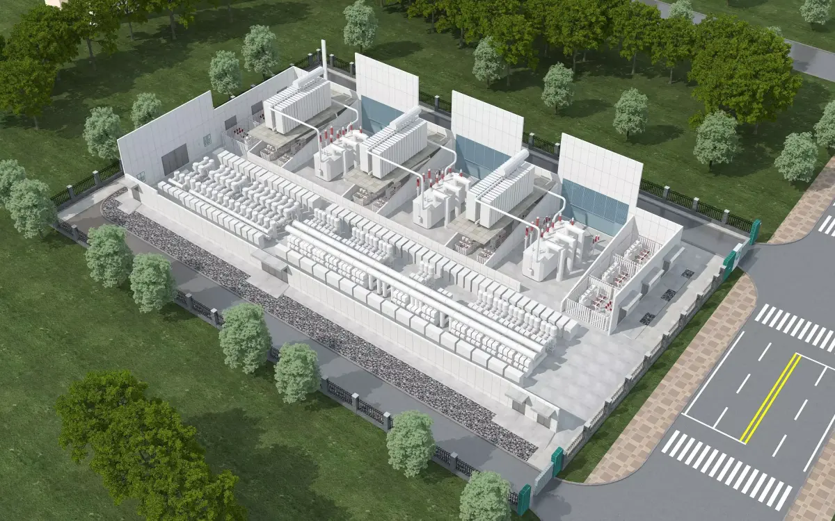 Electrical power substation-power station 3D model get