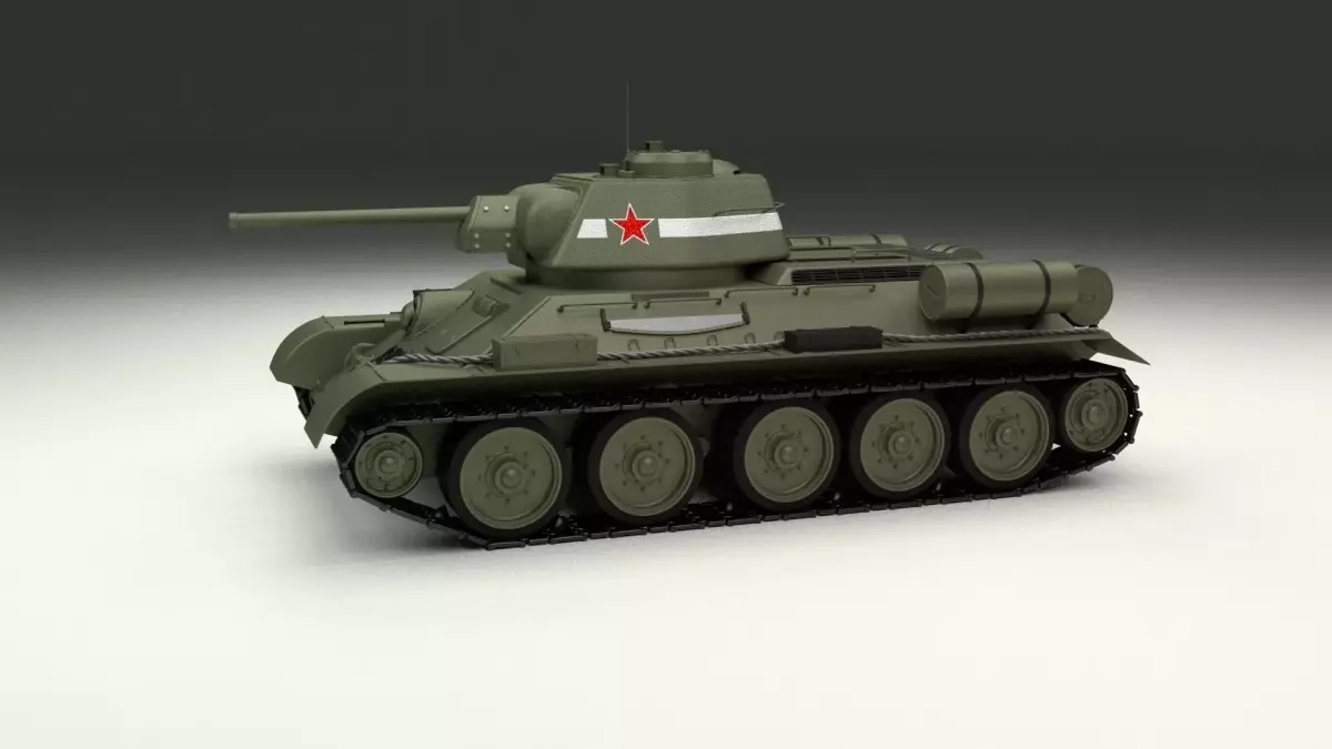 T34 76 Tank 3D model