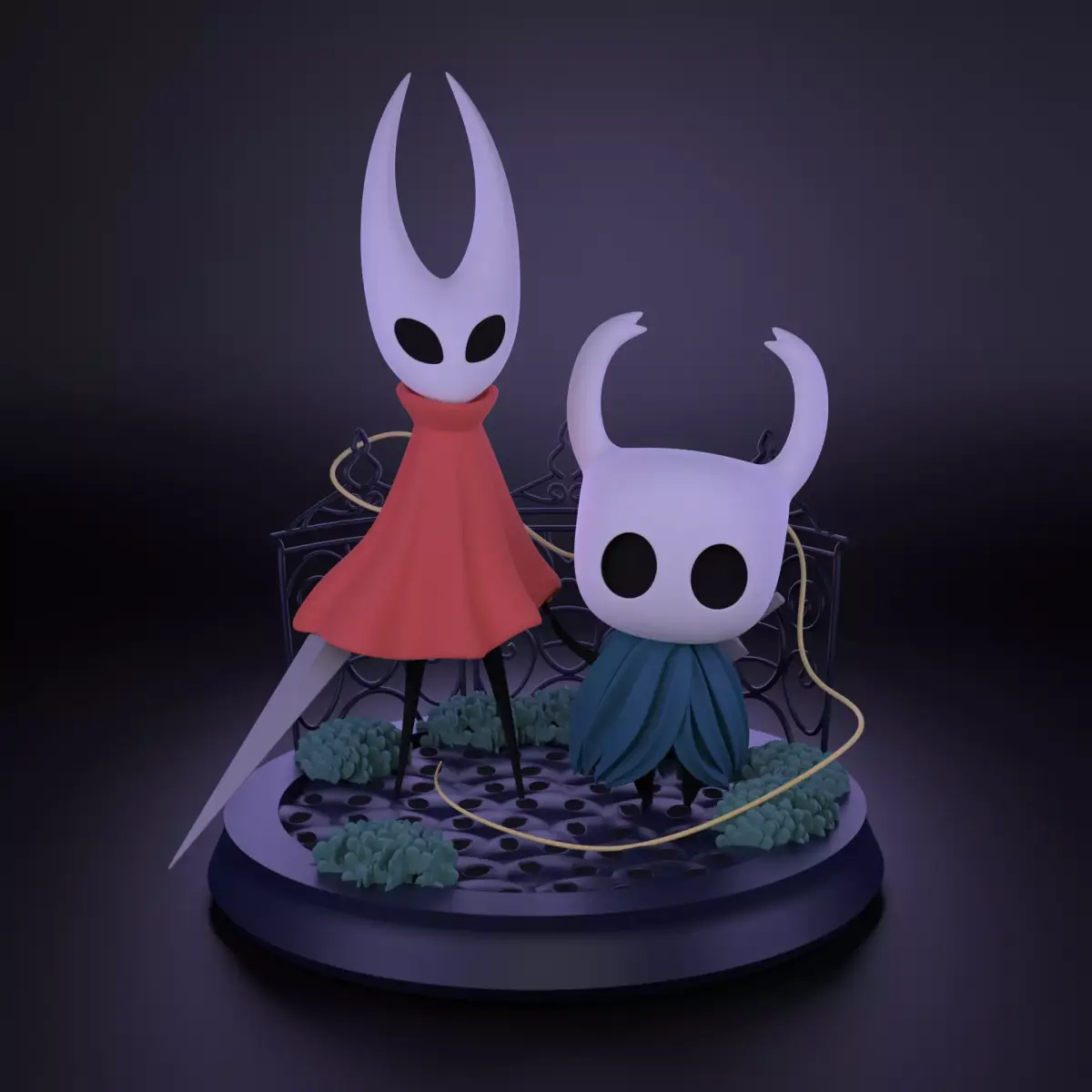 KNIGHT AND HORNET FROM HOLLOW KNIGHT Low-poly 3D model