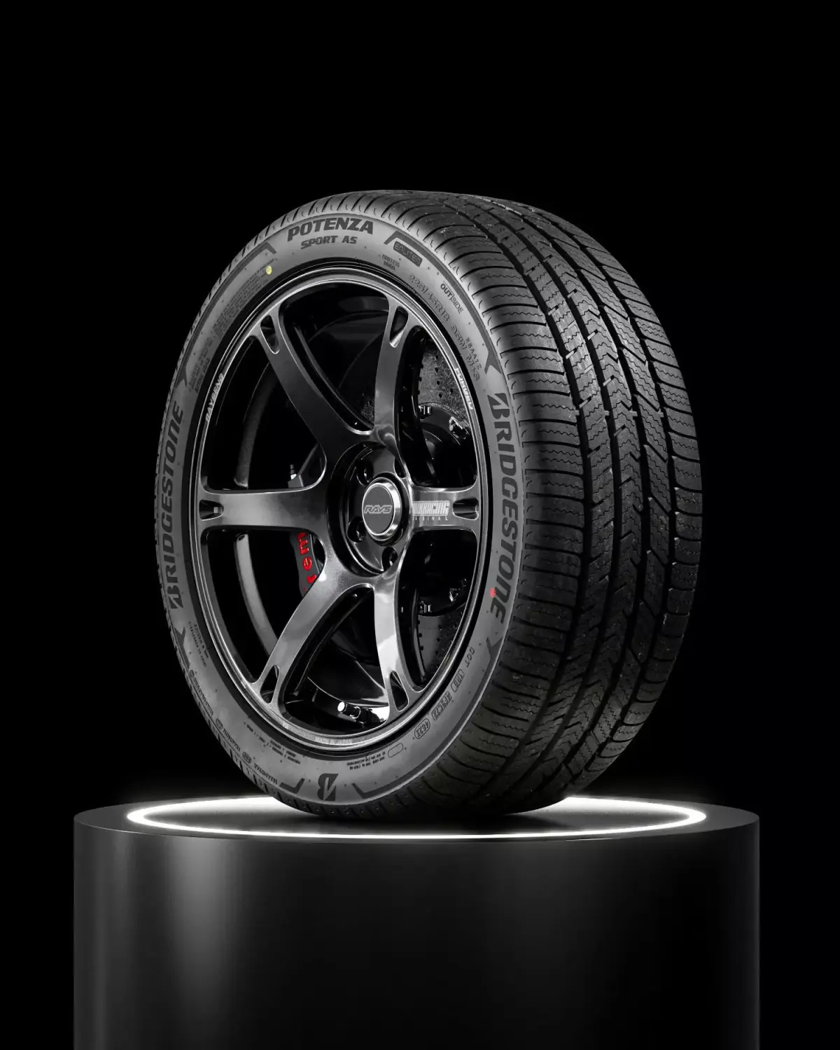 Bridgestone Potenza Sport AS 225 45 R18 95W 3D model