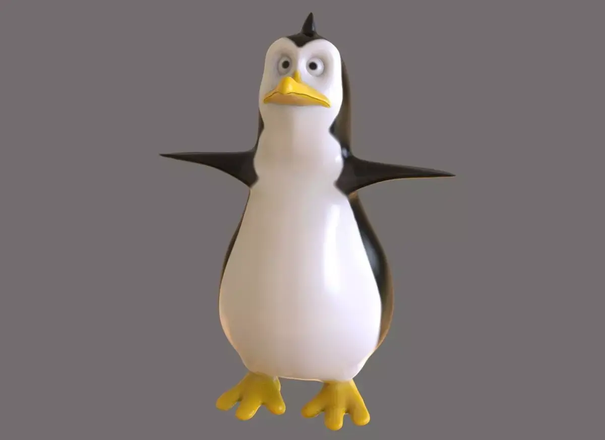 Penguin Toon Low-poly 3D model