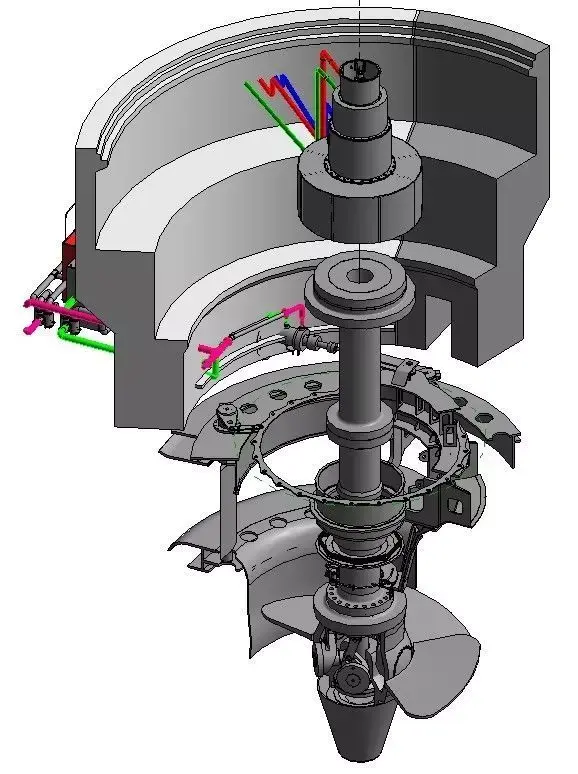 Details of embeddment for a 6m Dia Kaplan Turbine 3D model