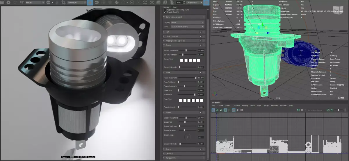 Photorealistic automotive lightbulb collection - item 026 3D model