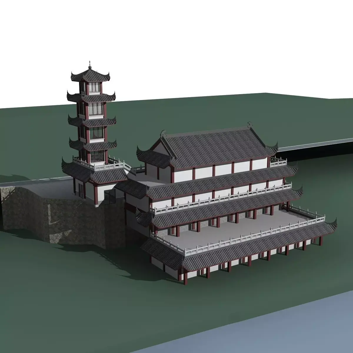 Chinese Style Architecture 3D model 47