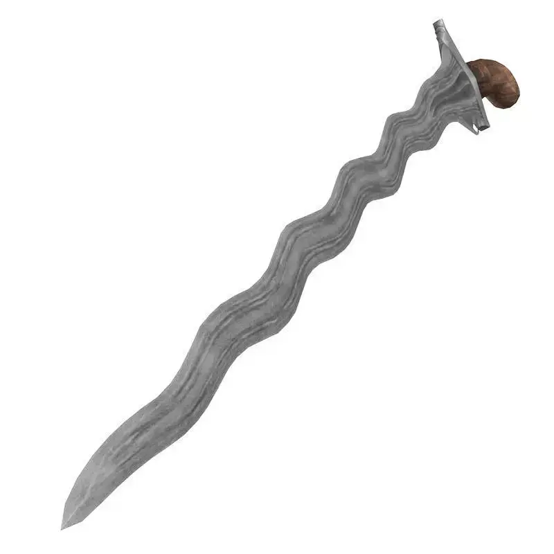 Indonesian kris dagger 3D model