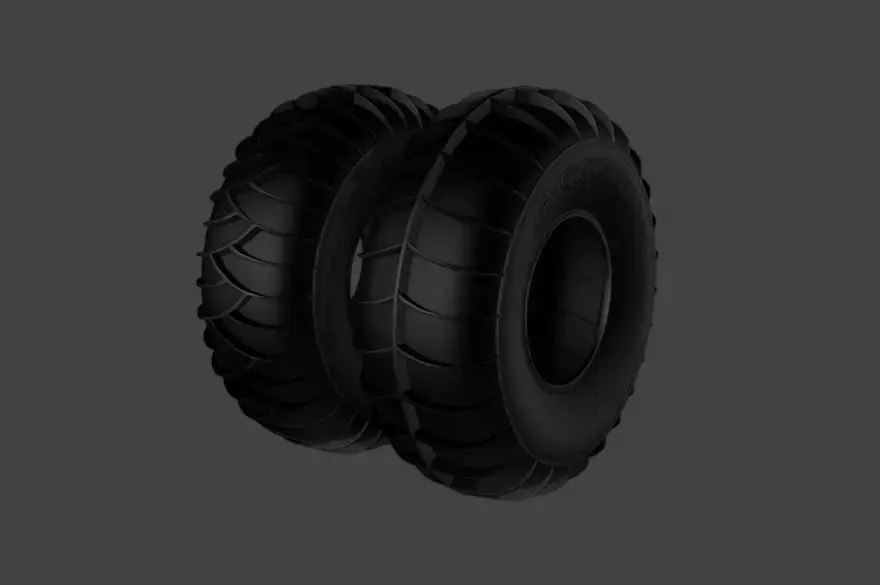 System3 Off-Road Sand Tire - High Detail 3D Model 3D model