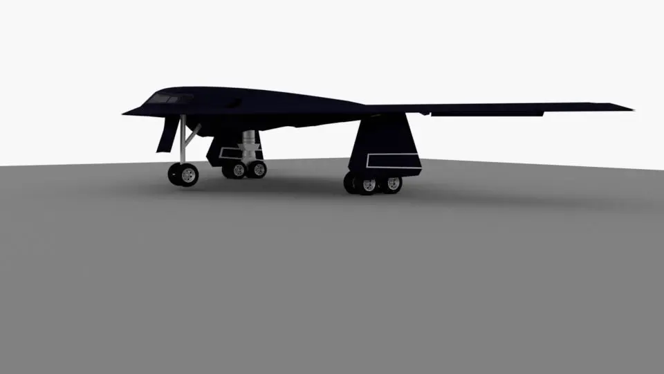 b2 bomber Low-poly 3D model