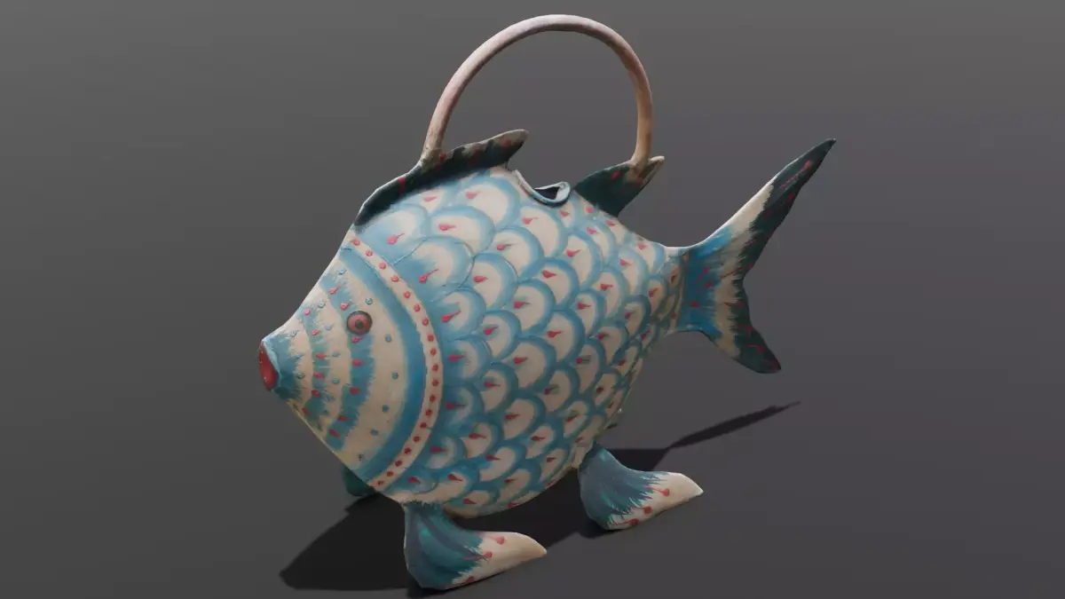 Professional 3D Fish Cup Model Low-poly 3D model