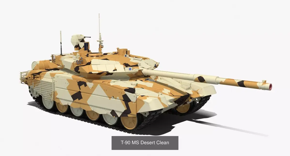 T-90 MS Desert Collection 3D Model Pack