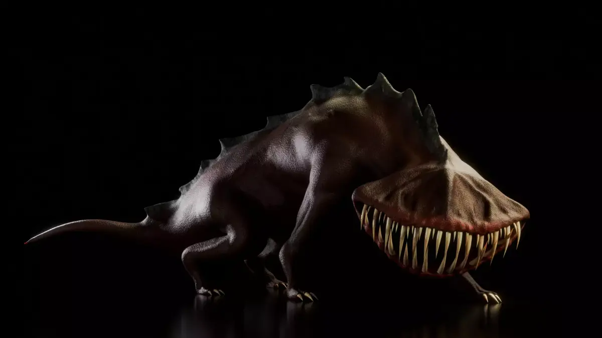 Realistic Eyeless Dog 3D model