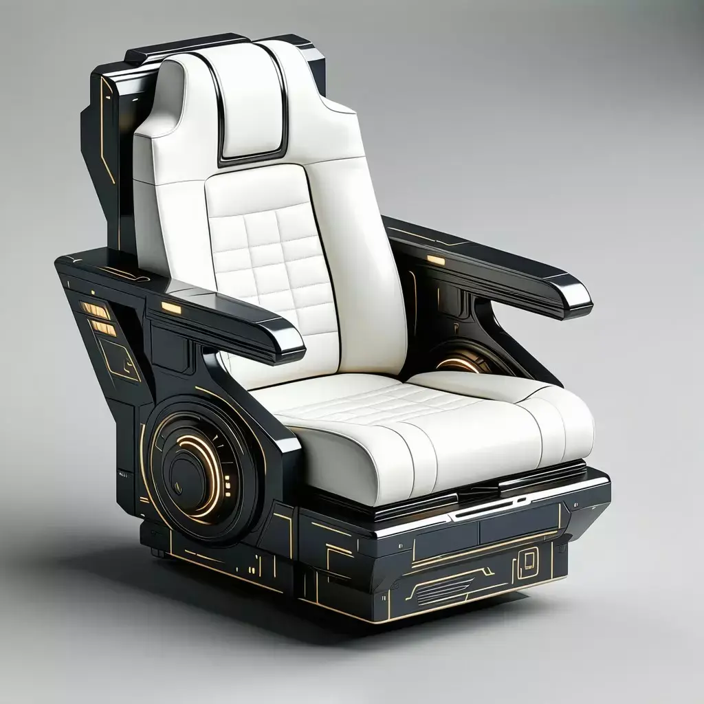 Futuristic SciFi Spaceship Chair Low-poly 3D model