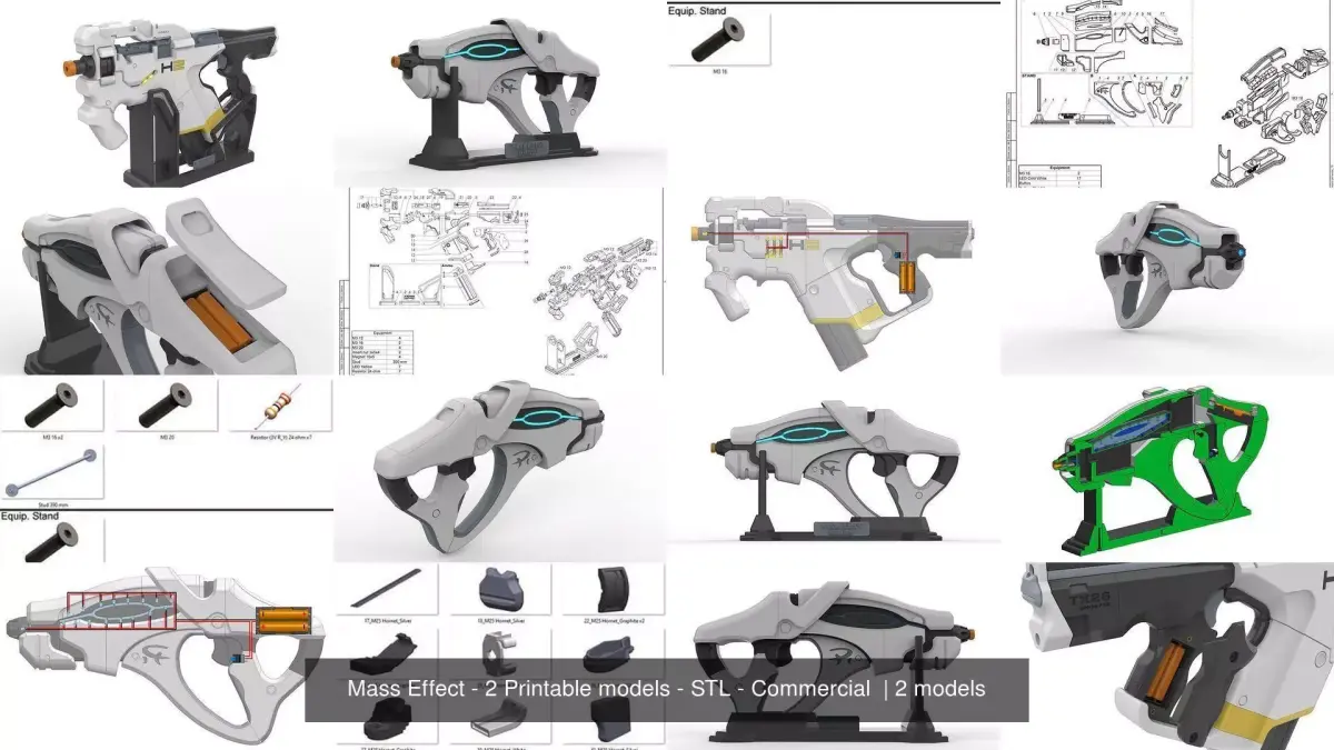Mass Effect - 2 Printable models - STL - Commercial 3D Model Collection