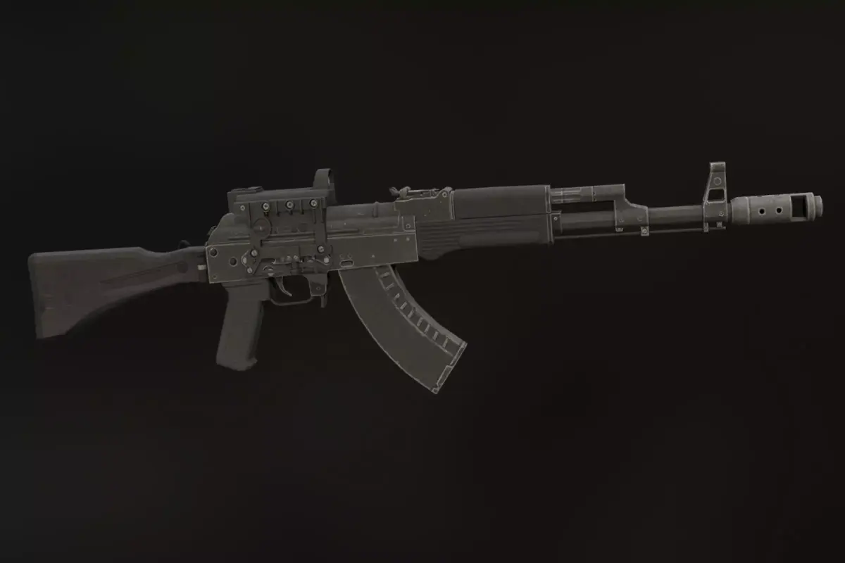 AK-47M ak - rifle Low-poly 3D model