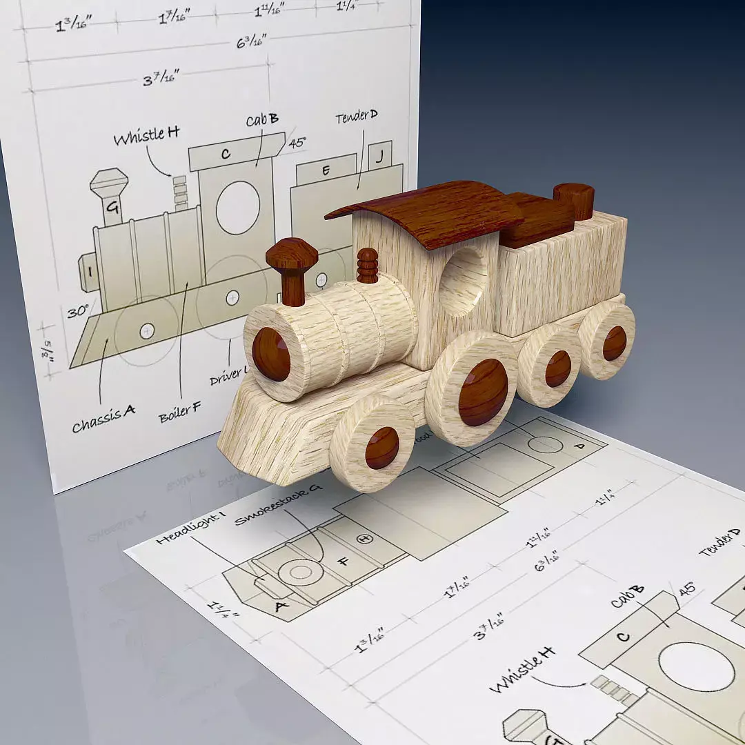 Steam trains 3D model
