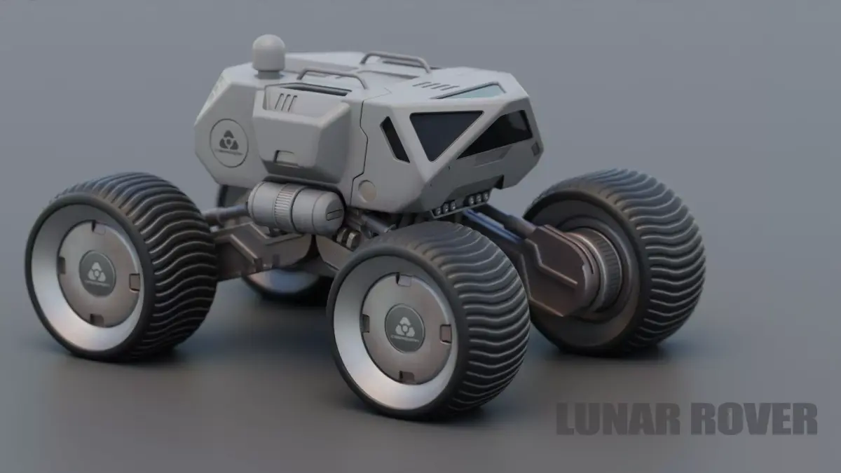 LUNAR ROVER H-11 RIGGED 3D model