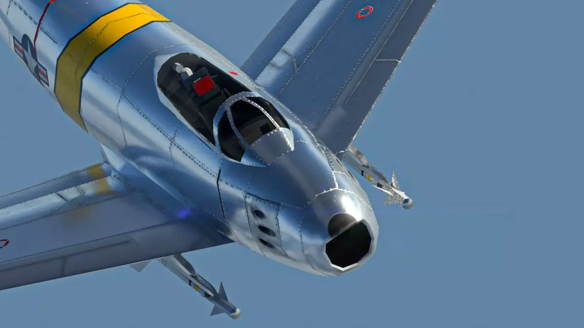 North American F-86F Sabre USAF Low-poly 3D model