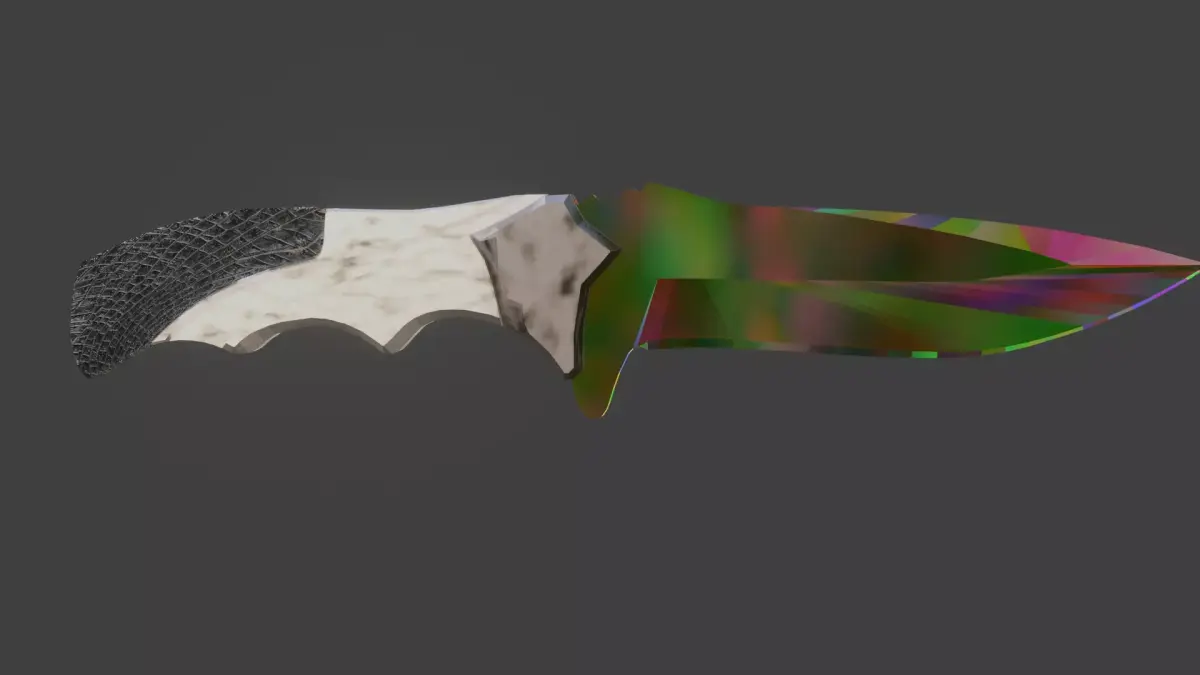 The knife from the cs go game as promised Low-poly 3D model