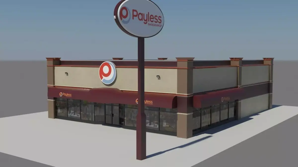 Payless Shoe Store Low-poly 3D model