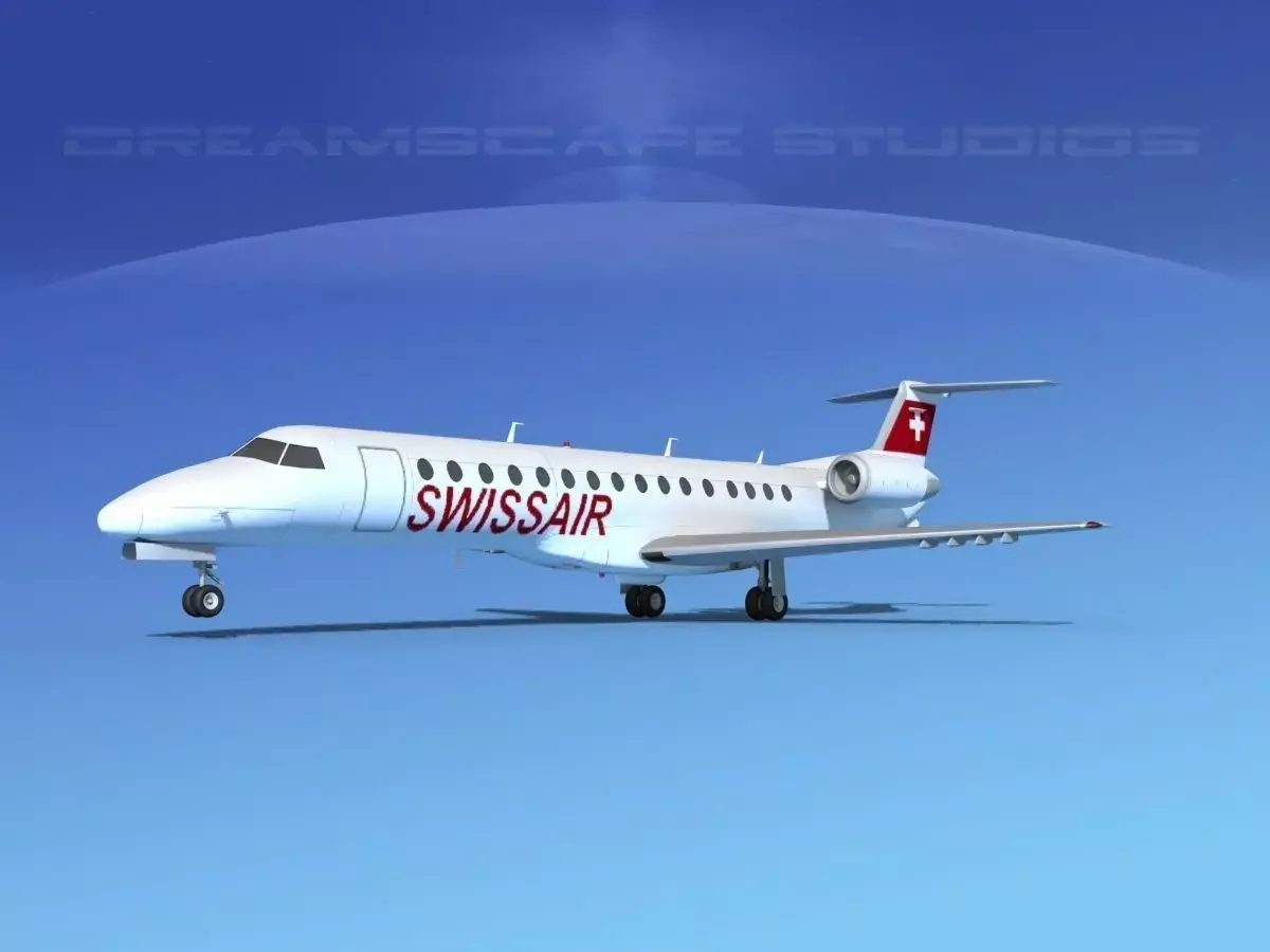 Embraer ERJ-140 Swissair 3D model