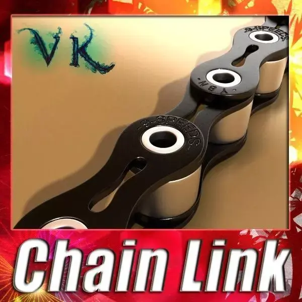 Bicycle Chain Link High res 3D model