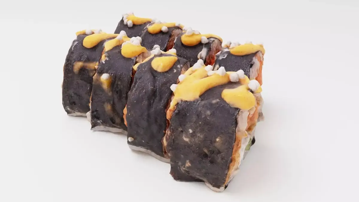 Kimchi Roll set with salmon tuna 3D model