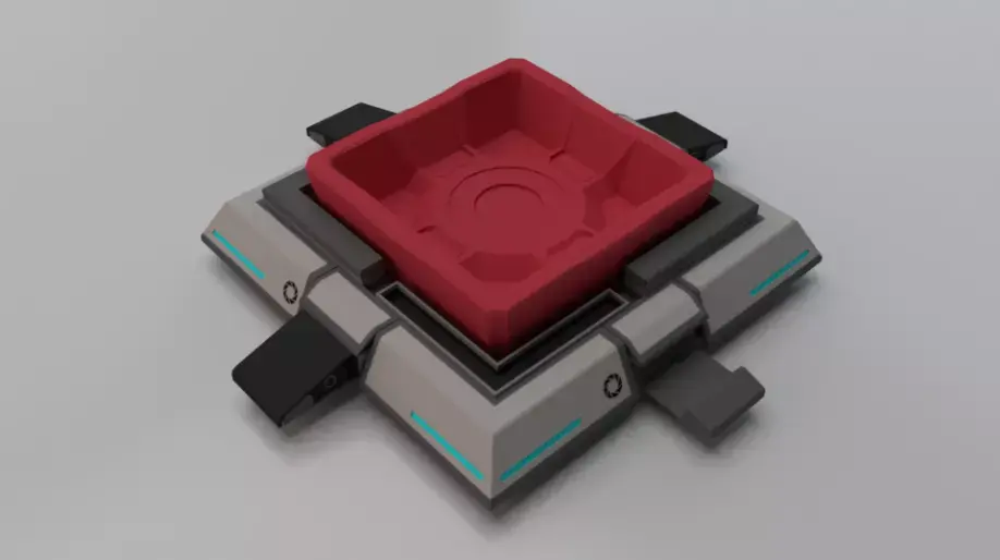 Sci-Fi Platform 02 Low-poly 3D model